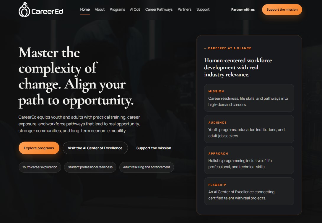 CareerEd ecosystem interface