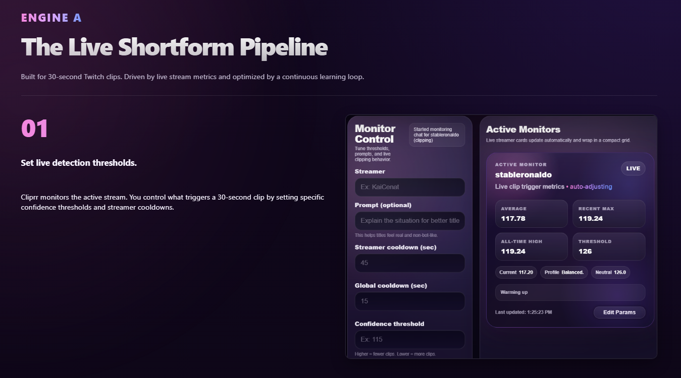 Cliprr platform interface